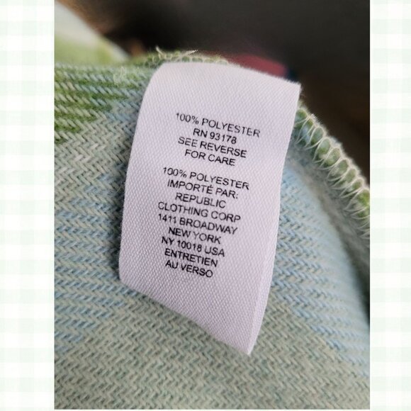 FOR THE REPUBLIC Classic Short Jacket in Blue Green Plaid Women's Size XL/TG - Picture 9 of 16